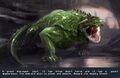 Eci the Brilliant Coast was a forgotten beast, a great one-eyed newt. It has three short horns and it has a gaunt appearance. Its emerald skin is sleek and smooth. Beware its deadly blood! (post)