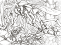 Shedim was a forgotten beast. A great one-eyed wasp. It has a long, straight horn and it has a bloated body. Its slate gray exoskeleton is leathery. Beware its poisonous sting! (post)