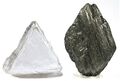 Необработанные алмазы и графит, также углерод.