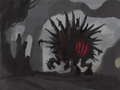 Sedme was a forgotten beast. An enormous porcupine with external ribs. It has a fat, bulging trunk and it is ravening. Its brown hair is long and straight. Beware its hunger for warm blood! (post)